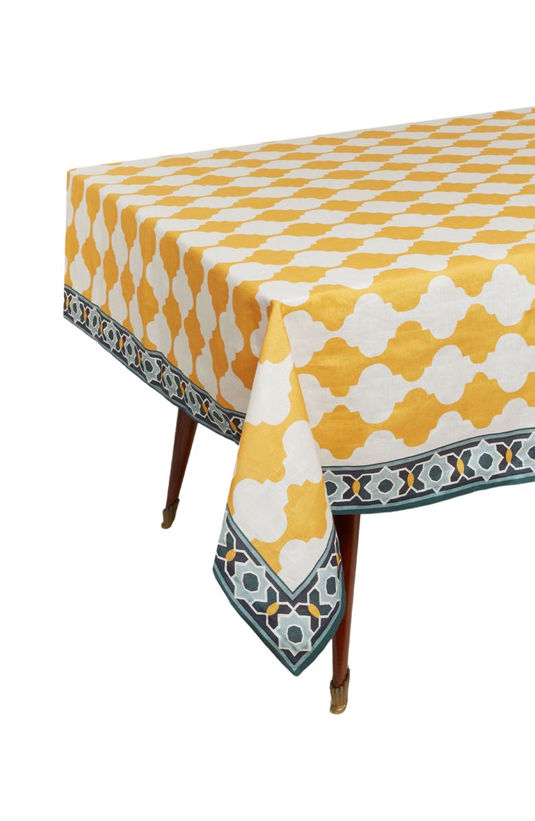 La DoubleJ Large Tablecloth, Alternate, color, Plaza Large Tablecloth Yellow