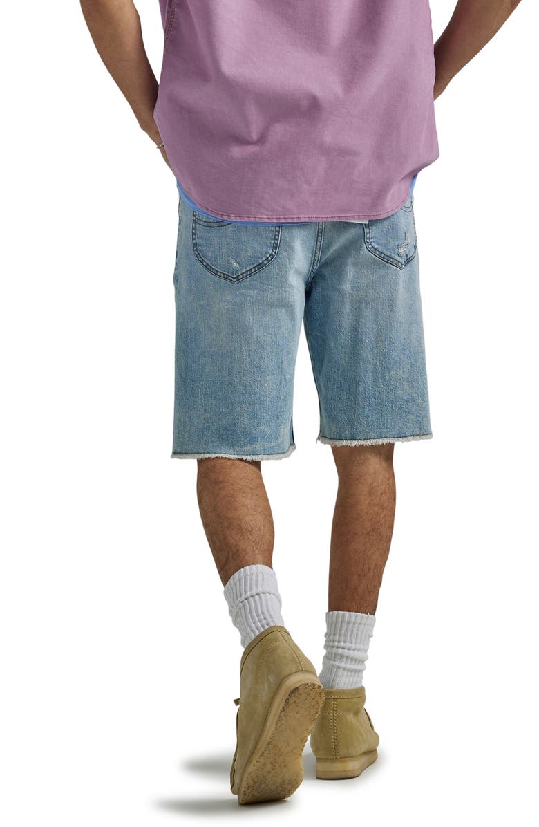 Lee Heritage Loose Fit Slouch Ripped Cutoff Denim Shorts, Alternate, color, 