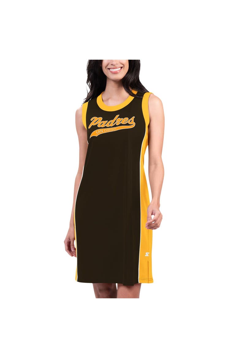 Women's Starter Brown San Diego Padres Slam Dunk Tank Sneaker Dress, Main, color, Brown