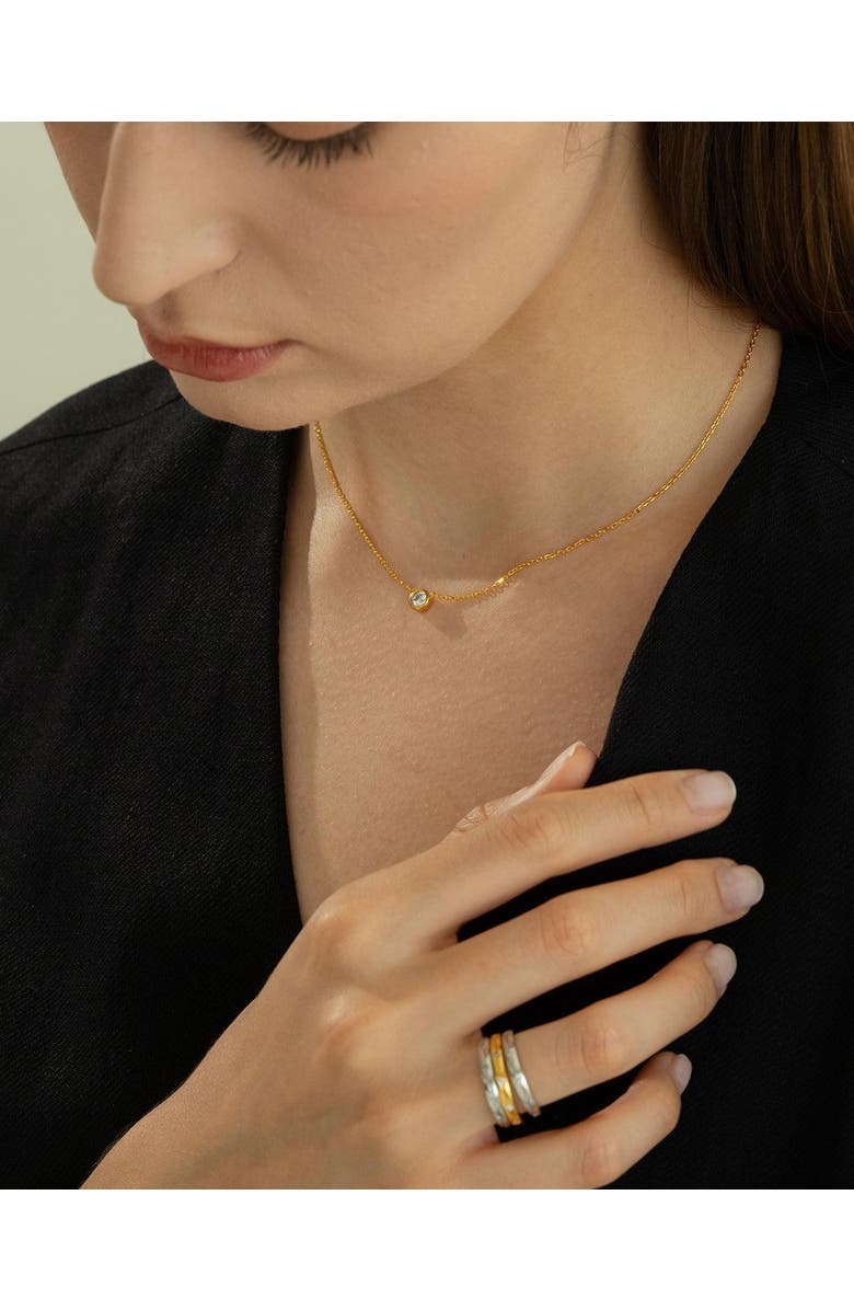 Bearfruit Jewelry Sterling Silver 18k Gold Plated Margot Necklace & Earring Set Holiday Gift Idea, Alternate, color, Gold