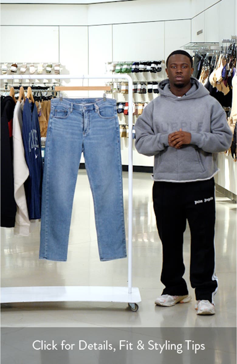 Stretch Terry Straight Leg Five-Pocket Knit Pants, sales video thumbnail