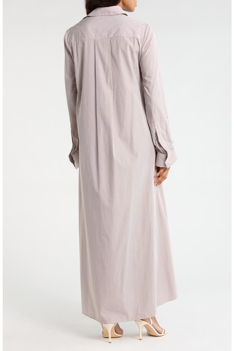 Jenny's Cotton Shirtdress, Alternate, color, WHITE/ CHOCOLATE
