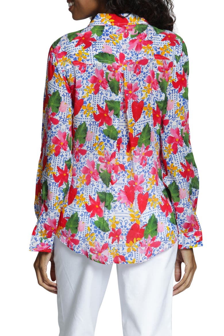 Floral Print Woven Shirt, Alternate, color, PINK MULTI