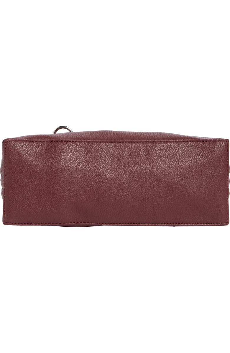 Baggu Small Recycled Leather Bowler Bag, Alternate, color, Mahogany