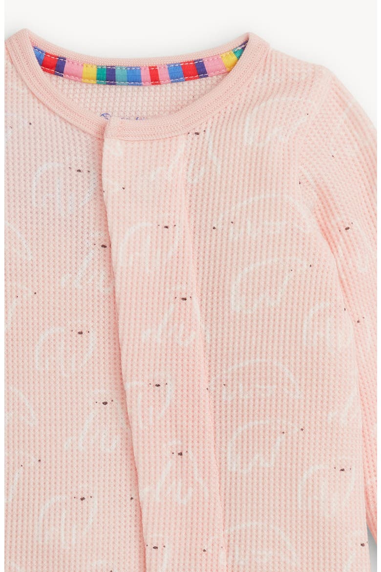 Pink Polaris Waffle Knit Magnetic Closure Footie, Alternate, color, PINK