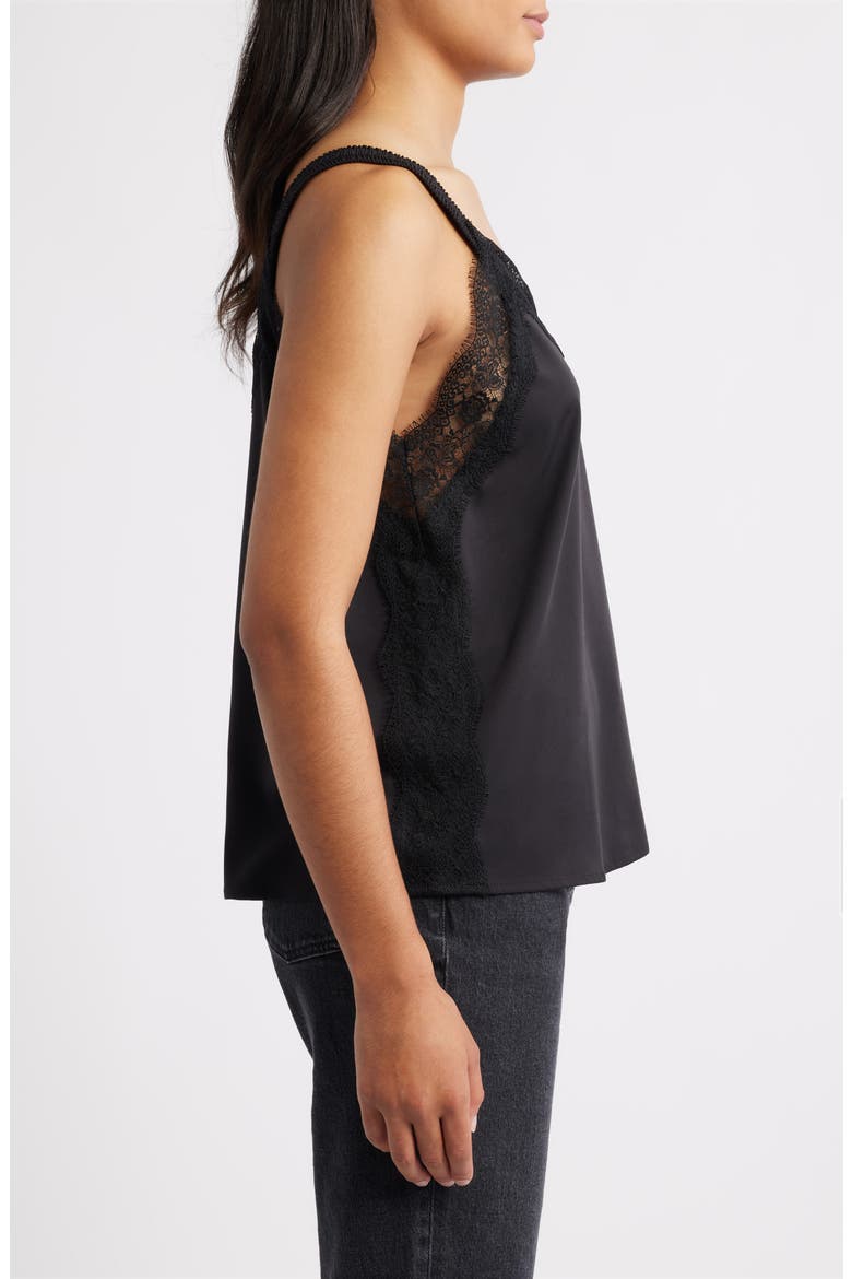 Lace Detail Camisole, Alternate, color, BLACK