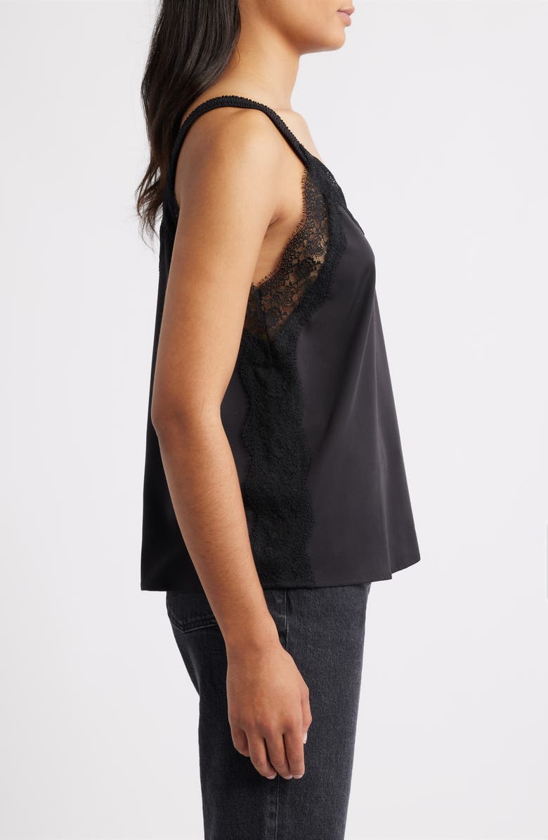 Wit & Wisdom Lace Detail Camisole, Alternate, color, Black
