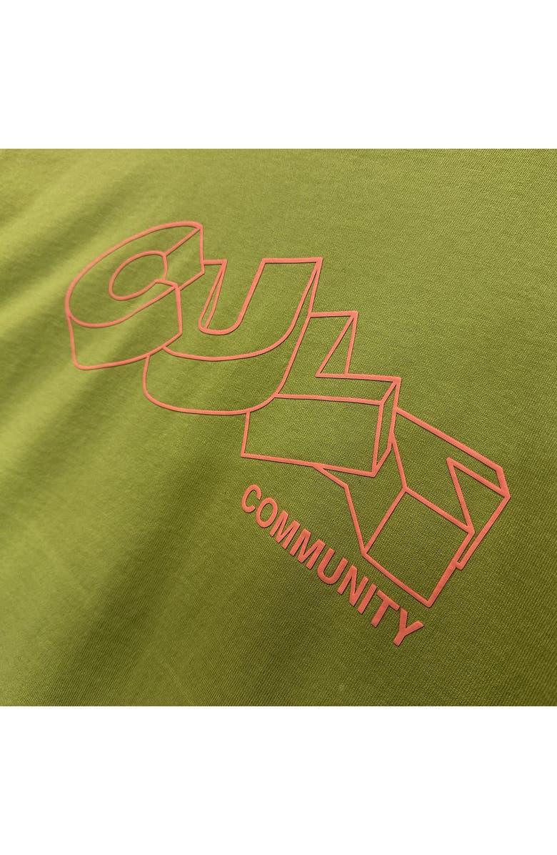 Cult of Individuality Boxy Fit Logo Graphic T-Shirt, Alternate, color, Green Oasis