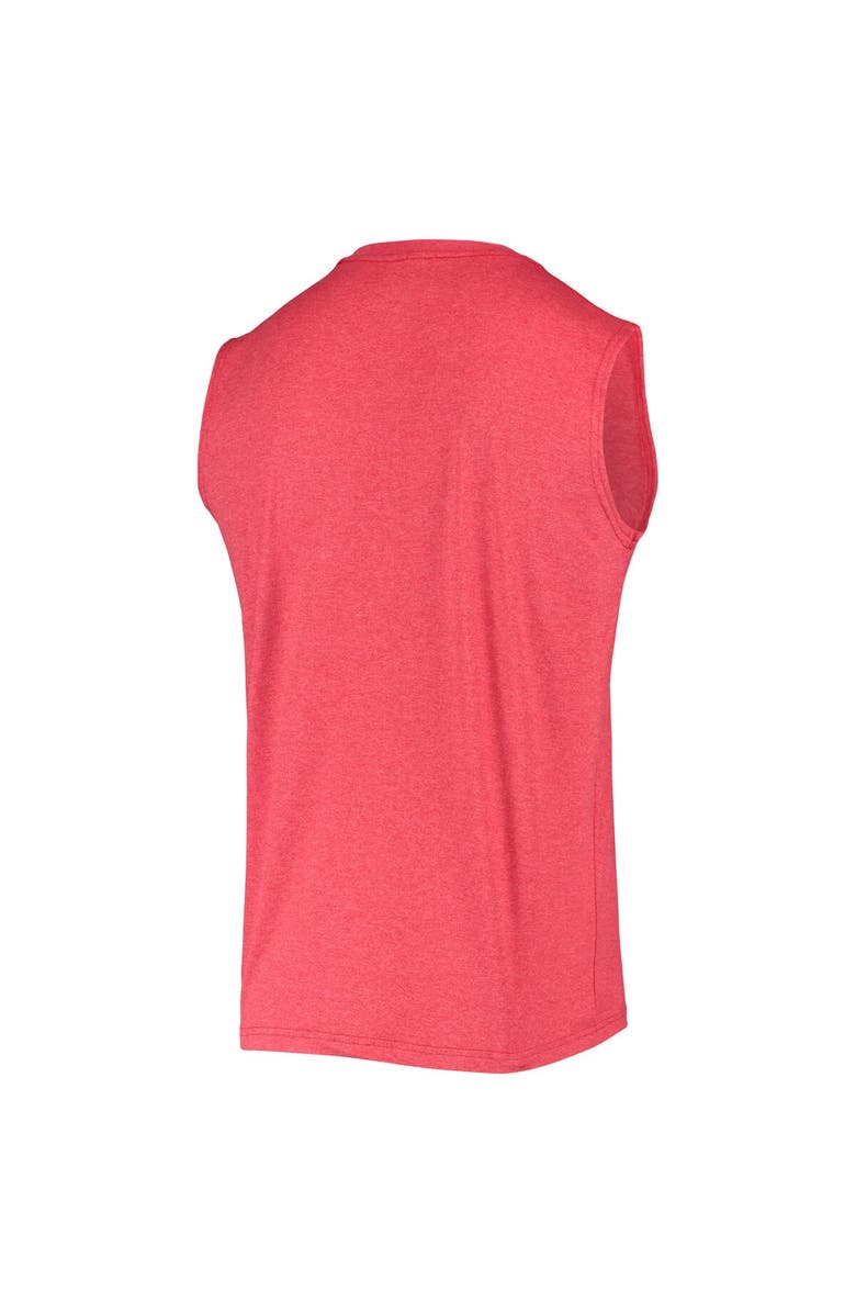 New Era Men's New Era Scarlet San Francisco 49ers Brushed Sleeveless Tank Top, Alternate, color,