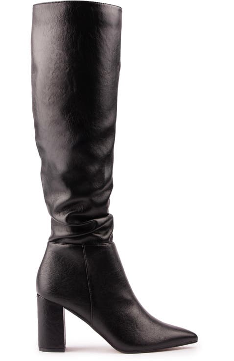 Vegan Peach Knee-High Boots