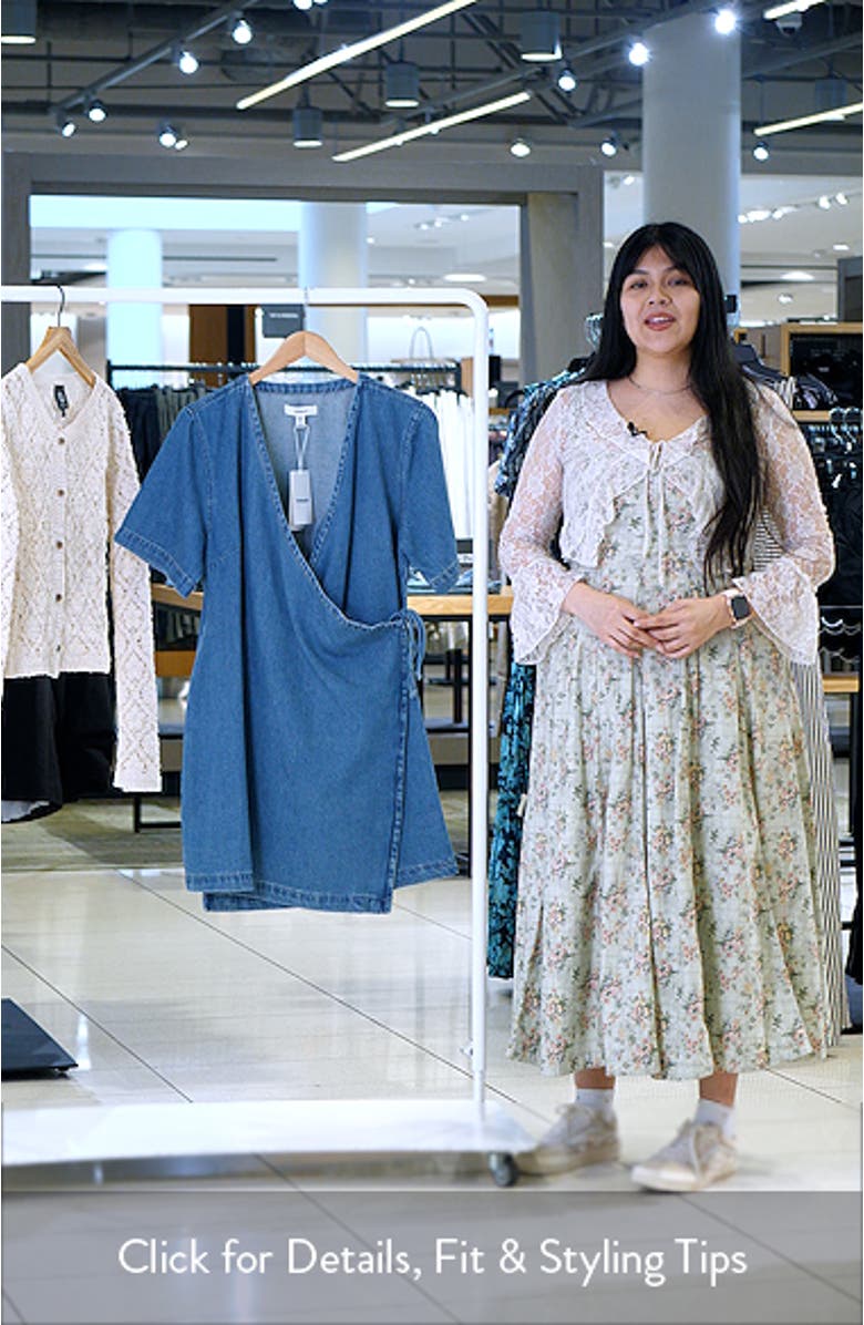 Denim Wrap Minidress, sales video thumbnail