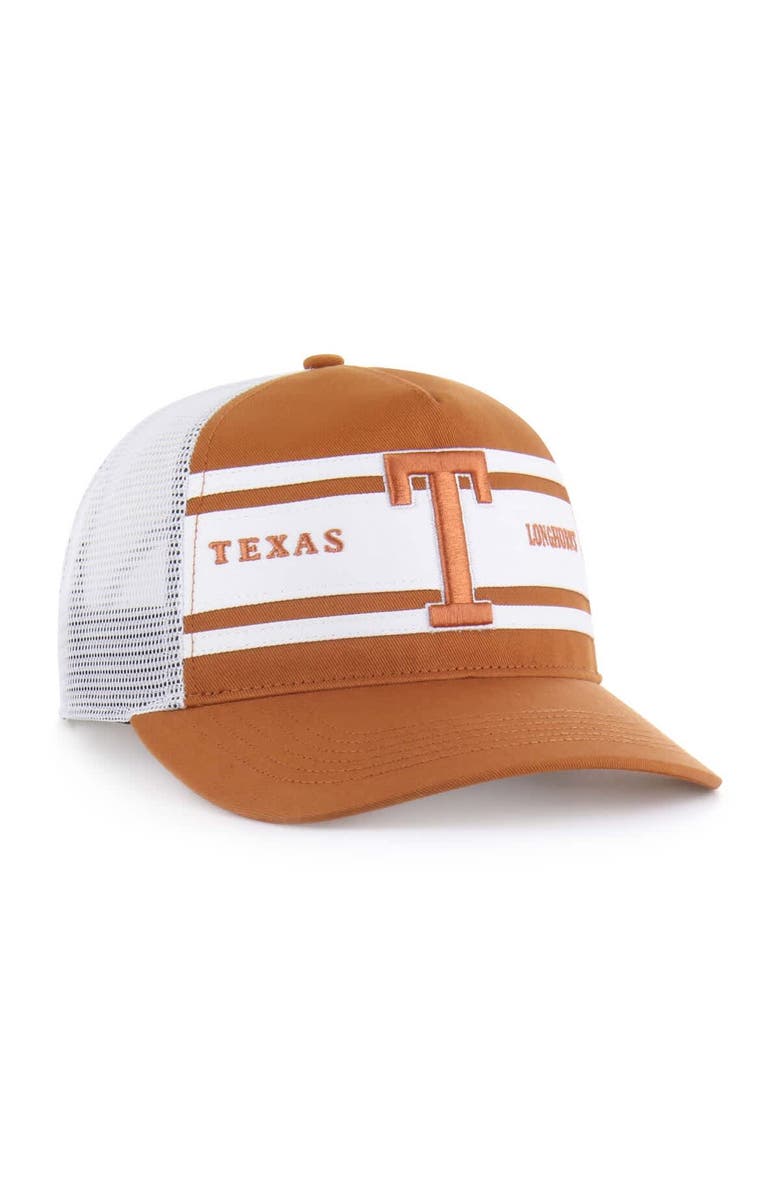 '47 Youth '47 Texas Orange/White Texas Longhorns Super Stripe Hitch Adjustable Trucker Hat, Alternate, color, Burnt Orange