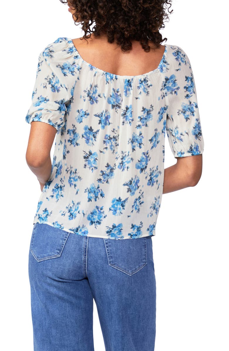 PAIGE Franciska Floral Print Silk Top, Alternate, color,