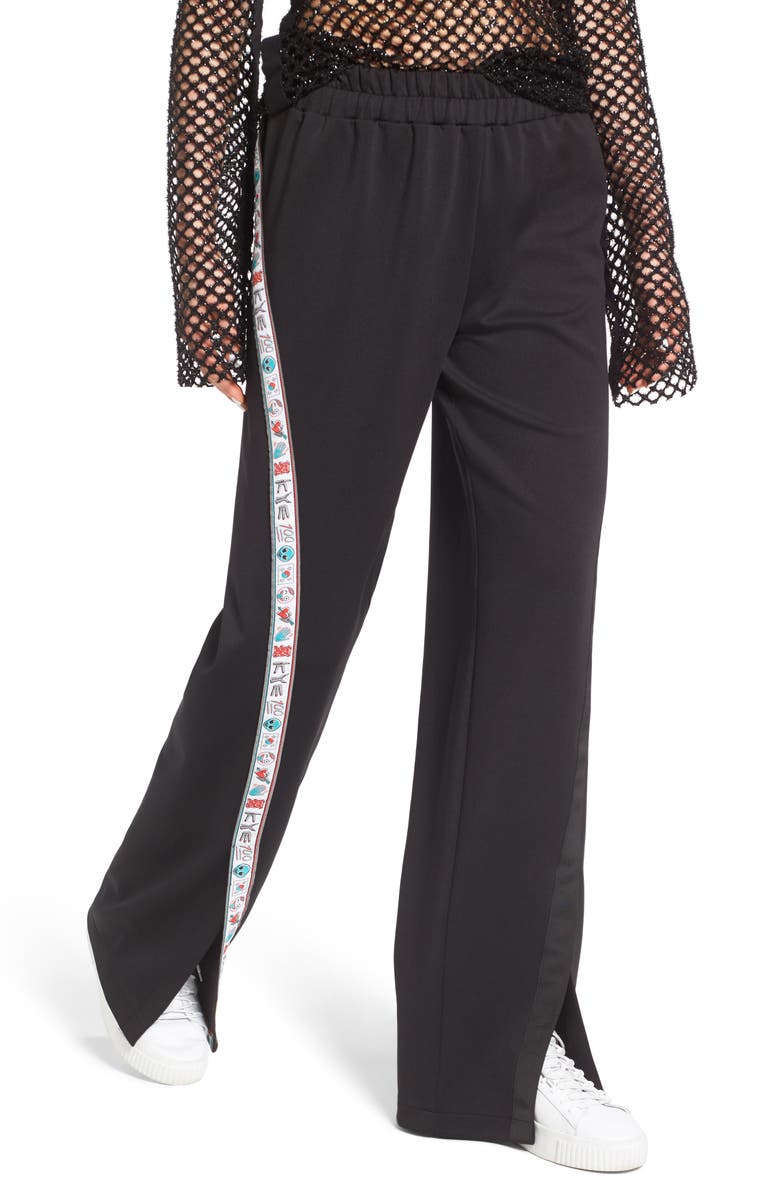 Kye Unisex Stretch Crepe Wide Leg Pants, Alternate, color,