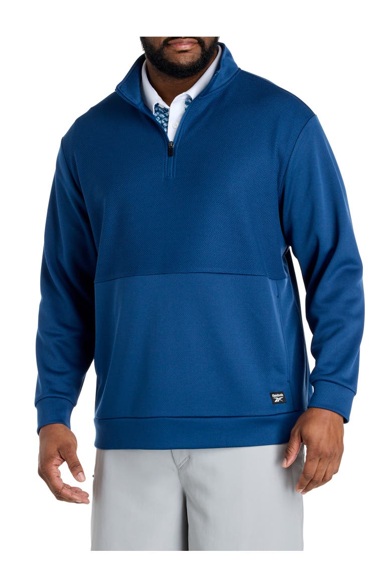 Big & Tall Performance Double-Knit 1/4-Zip Pullover, Main, color, BATIK BLUE