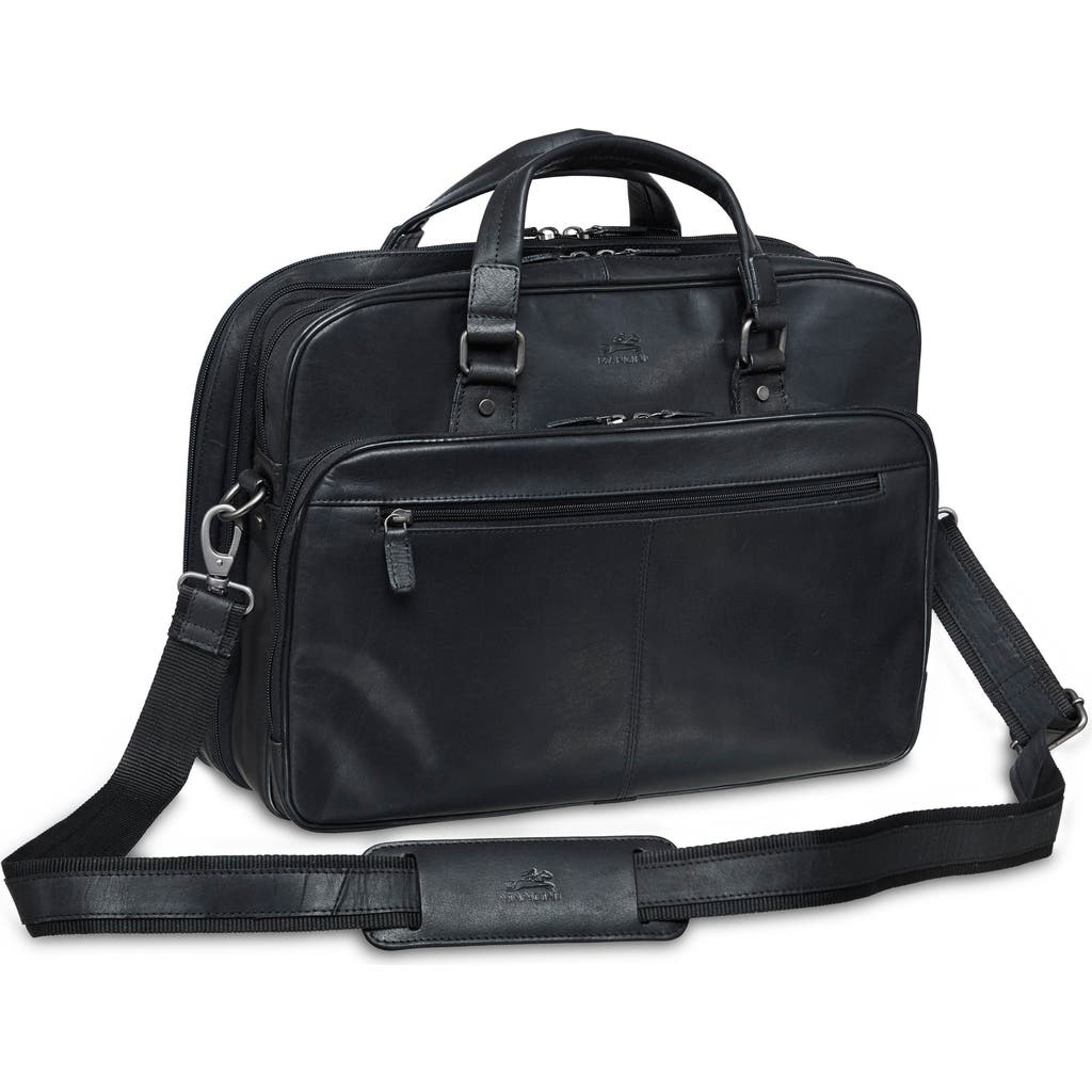 Mancini Expandable Rfid Briefcase In Black