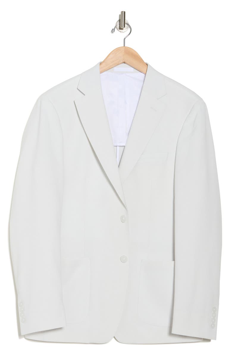 Calvin Klein Solid Seersucker Stretch Sports Coat, Alternate, color, Cream