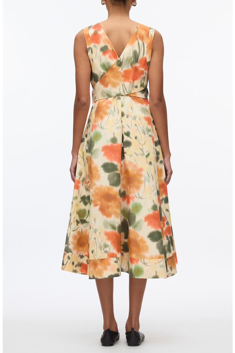 Blurred Marigold Print Cotton Dress, Alternate, color, MARIGOLD MULTI
