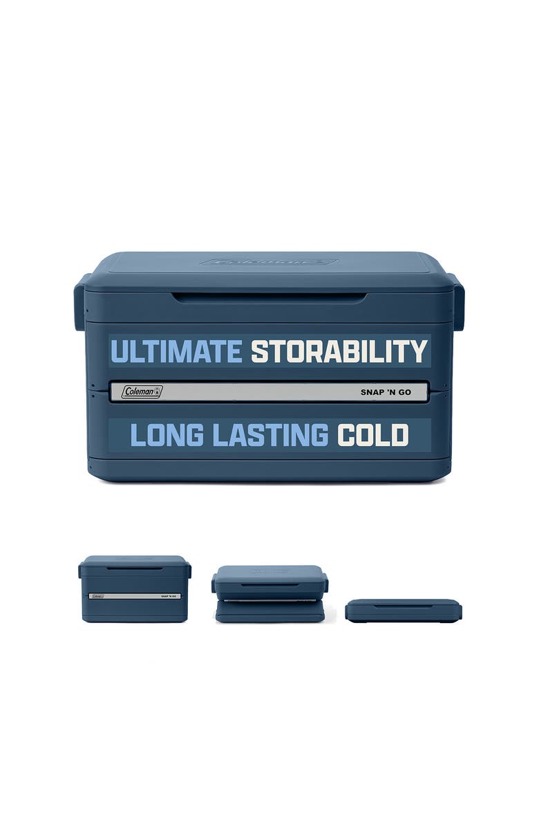 Coleman Snap 'N Go 35-Quart Collapsible Hard Cooler, Alternate, color, Sapphire Blue
