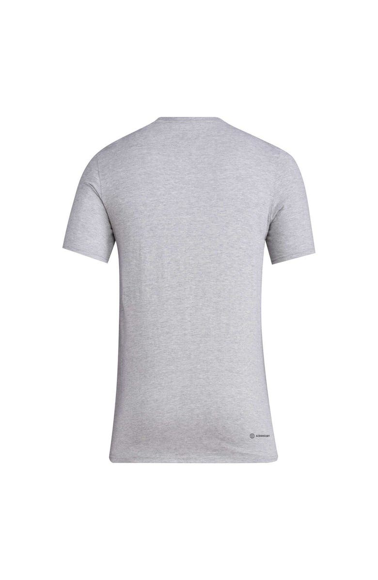 adidas Men's adidas Heather Gray Nebraska Huskers AEROREADY Pregame T-Shirt, Alternate, color, Heather Gray