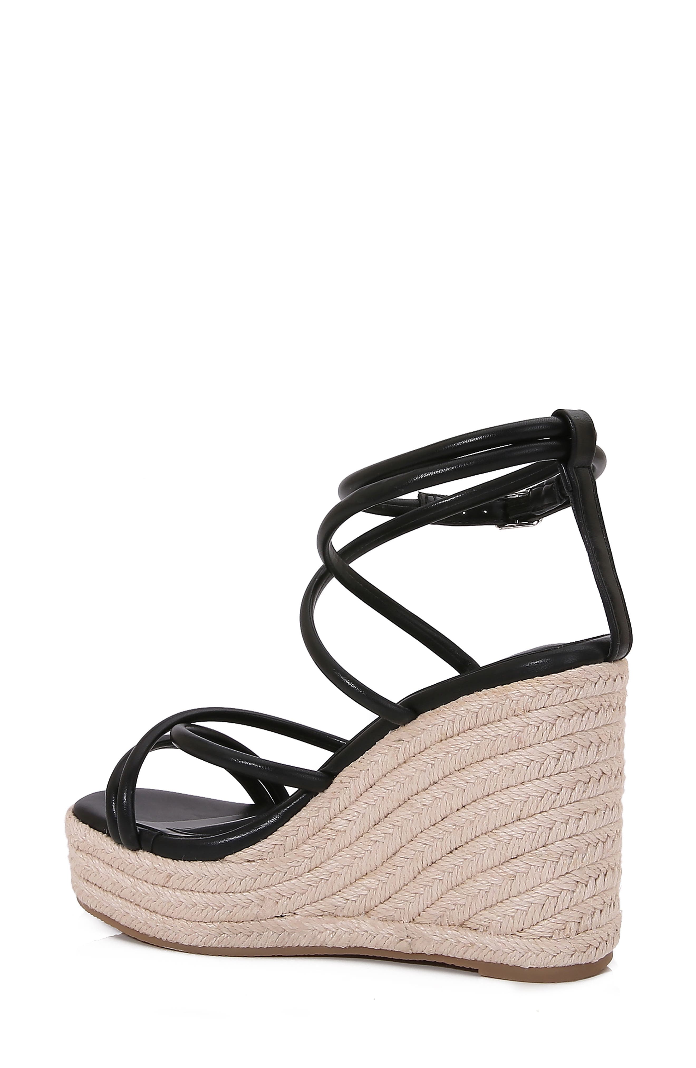 BERNESS Rhea Espadrille Wedge Sandal, Alternate, color, Black