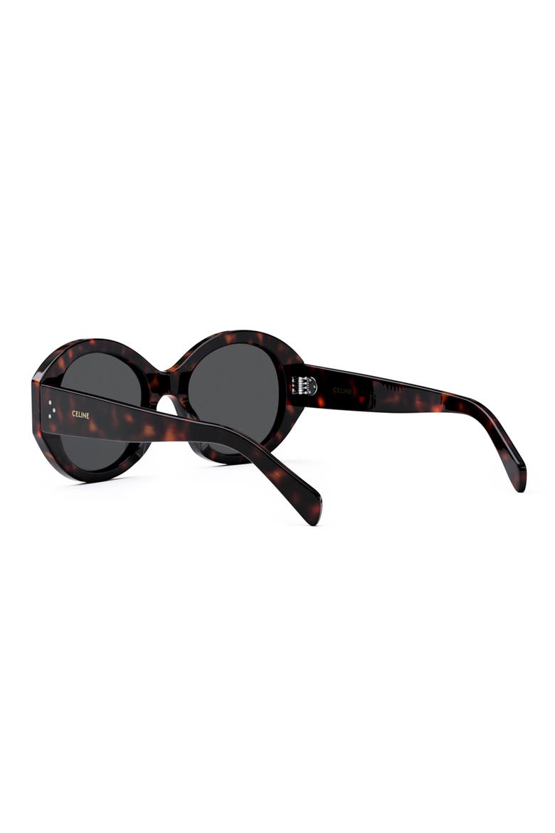 Bold 3 Dots 53mm Polarized Gradient Round Sunglasses, Alternate, color, DARK HAVANA / SMOKE