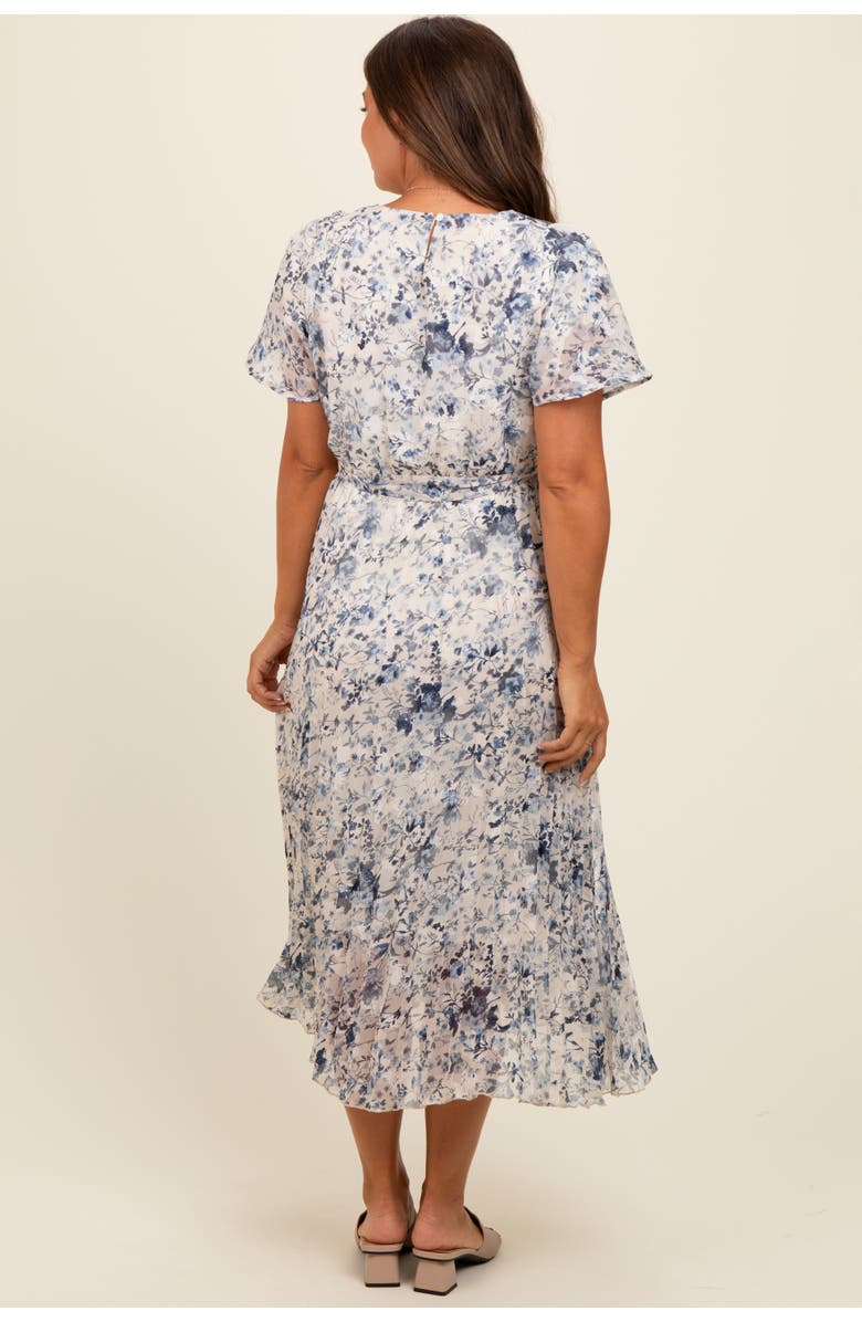 PinkBlush Floral Pleated Midi Dress, Alternate, color, 