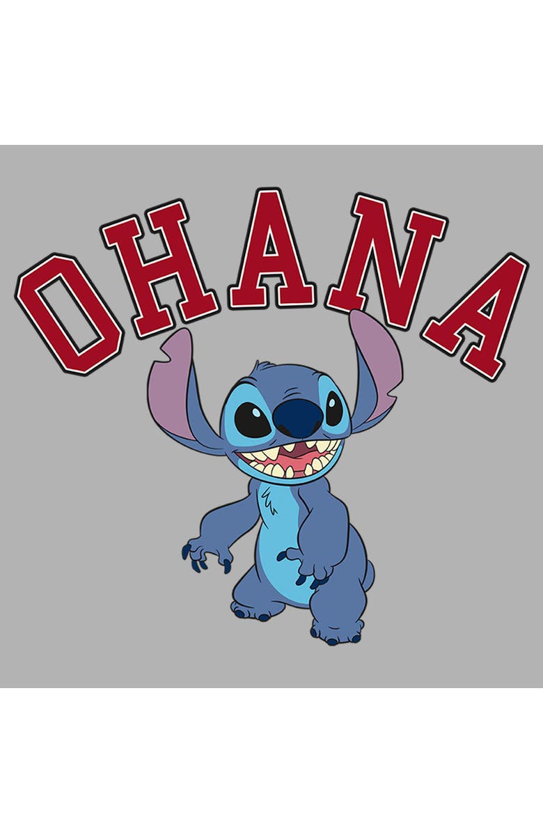 Lilo & Stitch Boy's Lilo & Stitch Ohana Collegiate  Graphic T-Shirt, Alternate, color, Athletic Heather