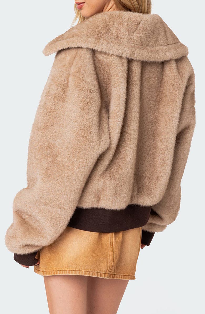 EDIKTED Ashton Faux Fur Jacket, Alternate, color, 