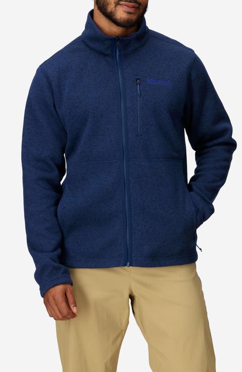 Drop Line Heathered Fleece Jacket