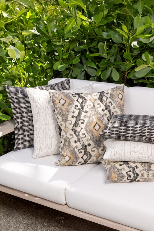 Elaine Smith Intertwine Ebony Indoor & Outdoor Woven Accent Pillow
