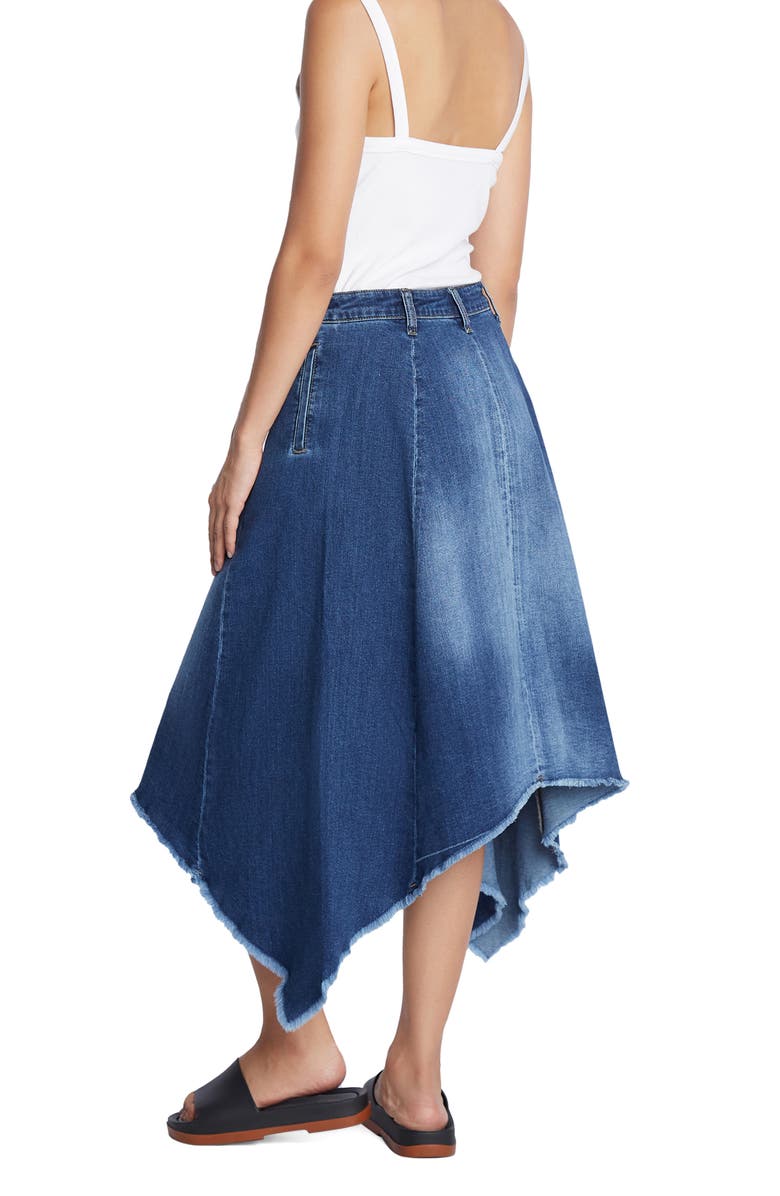 Wash Lab Denim Shark Bite Denim Skirt, Alternate, color, 