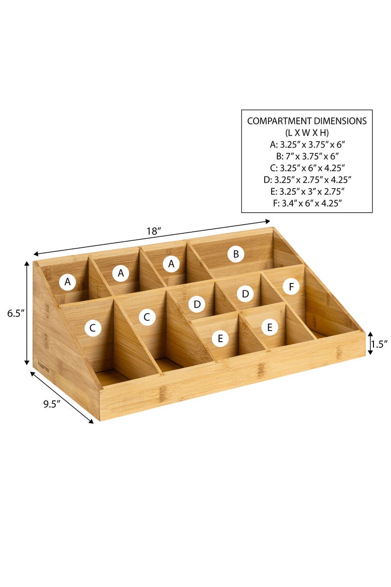 Bambury Minimalist Handcrafted Cup and Condiment Station, Alternate, color, Natural