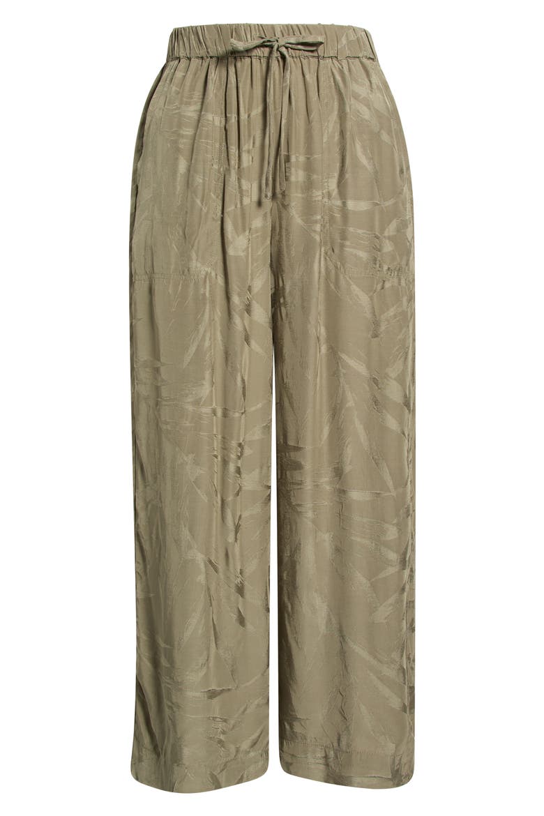 Angie Jacquard Palazzo Ankle Pants, Alternate, color, SOFT GREEN