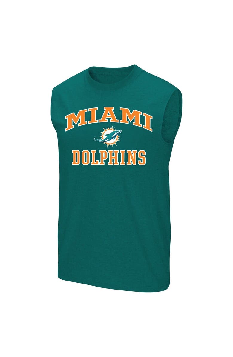 FANATICS Men's Fanatics  Aqua Miami Dolphins Big & Tall Hart & Soul Muscle Tank Top, Main, color, Aqua