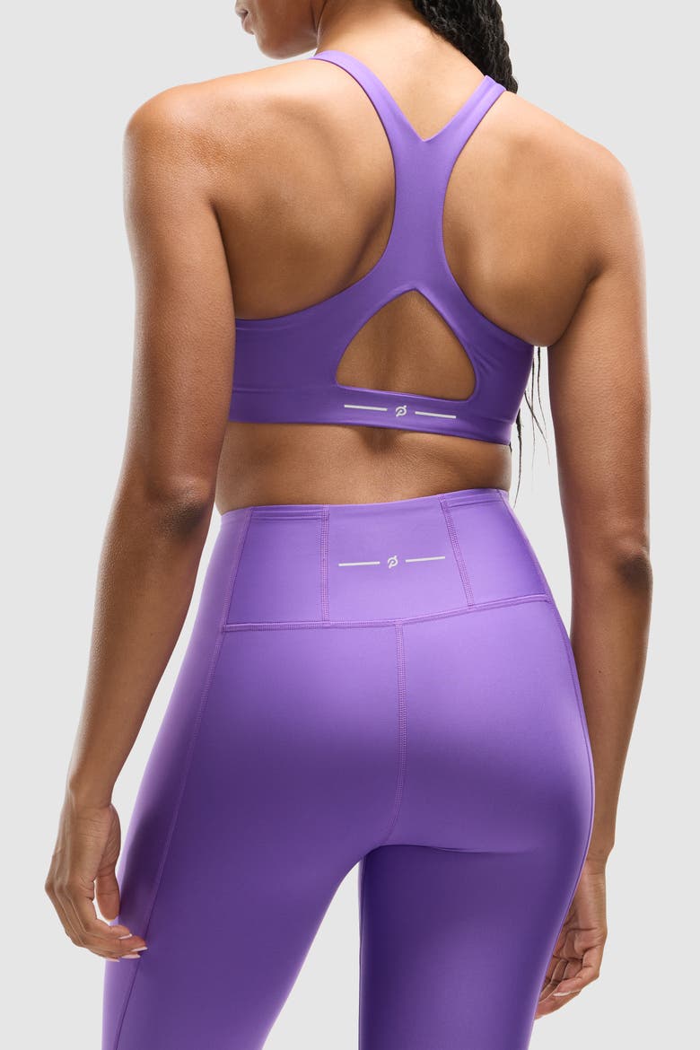 PaceForm Longline Racer Front Bra, Alternate, color, Bright Purple