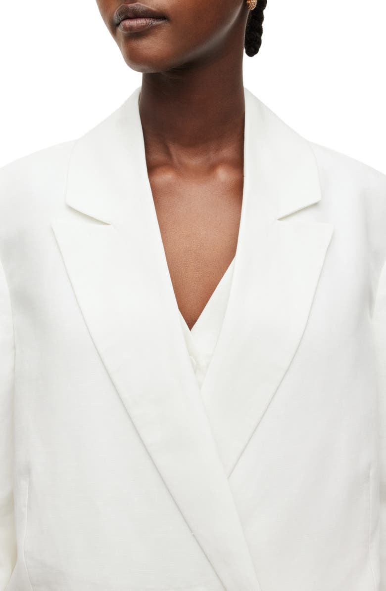 AllSaints Petra Double Breasted Blazer, Alternate, color, Off White