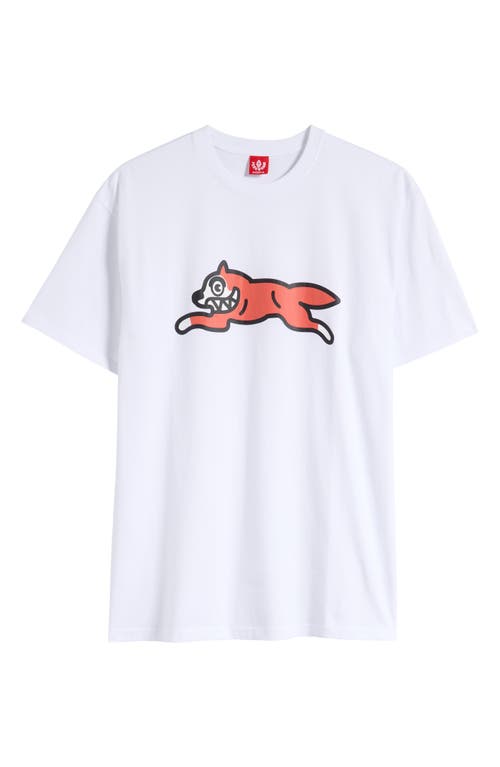 Icecream Running Dog Cotton Graphic T-shirt In White