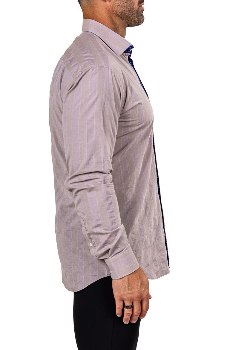 Fibonacci Marthy Contemporary Fit Button-Up Shirt, Alternate, color, BROWN