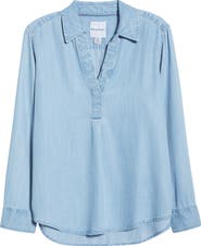 Tommy Bahama Chambray O'lei Popover Shirt