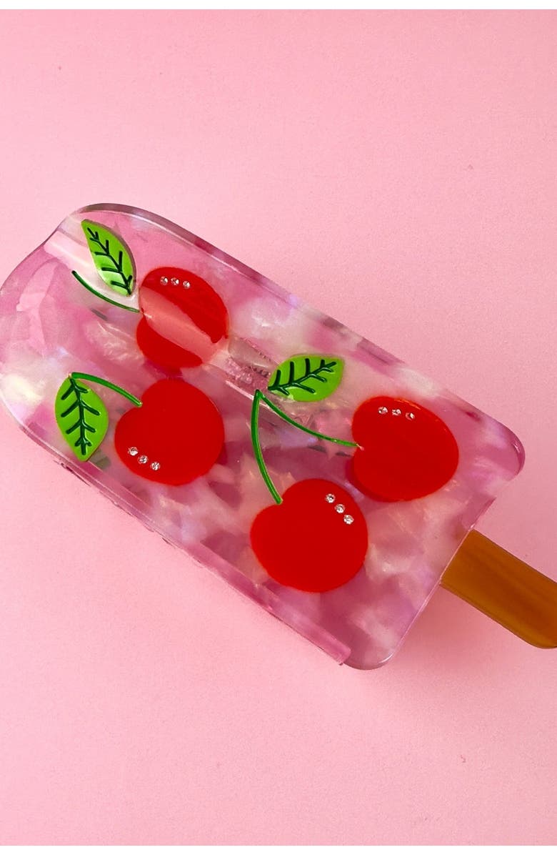 Centinelle Cherry Popsicle Hair Claw, Alternate, color, Red