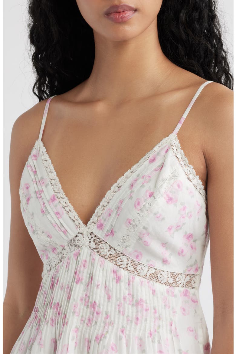 Alonna Floral Print Minidress, Alternate, color, RUSTIC ORCHID