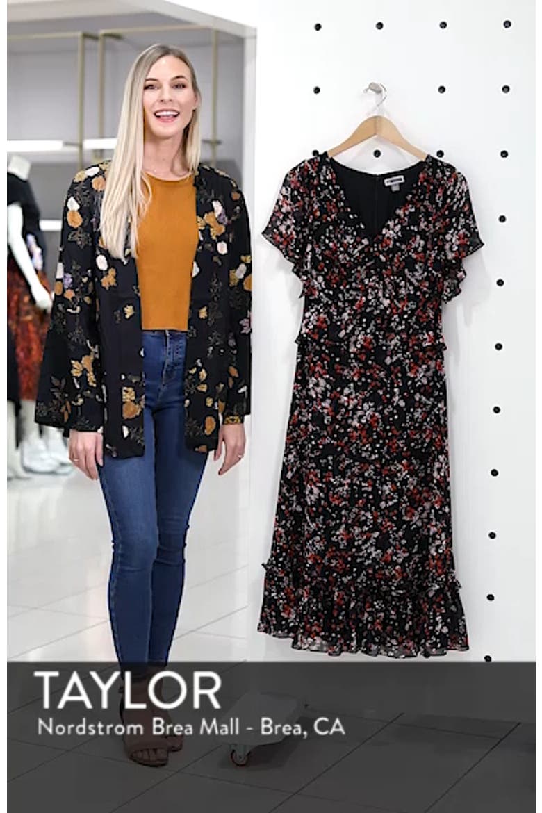 Floral Ruffle Midi Dress video
