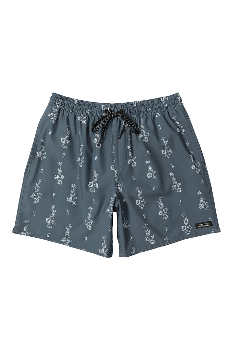 Mix Pack Print Swim Trunks, Alternate, color, DARK SLATE
