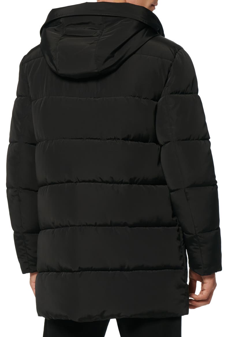 Water Resistant Puffer Coat, Alternate, color, BLACK