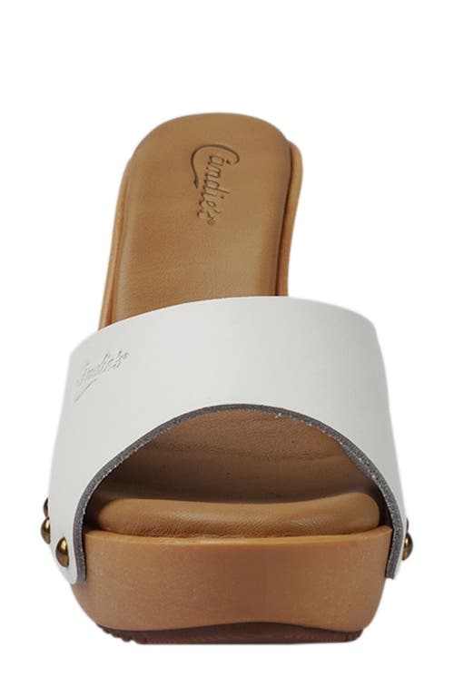 Candies Candie's Viviana Platform Sandal In White Leather