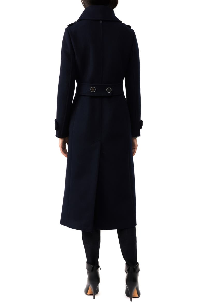 Elodie-R Double Breasted Wool Blend Coat, Alternate, color, NAVY