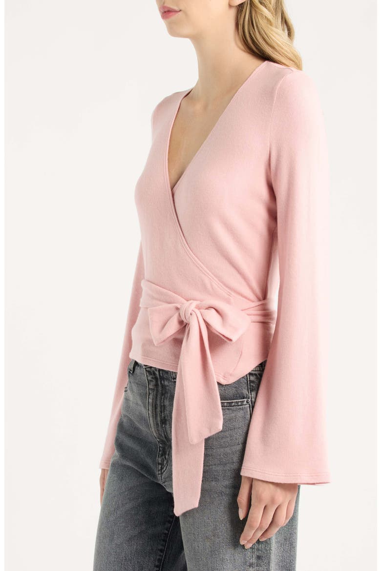 Kylen Wrap Knit Top, Alternate, color, LOTUS
