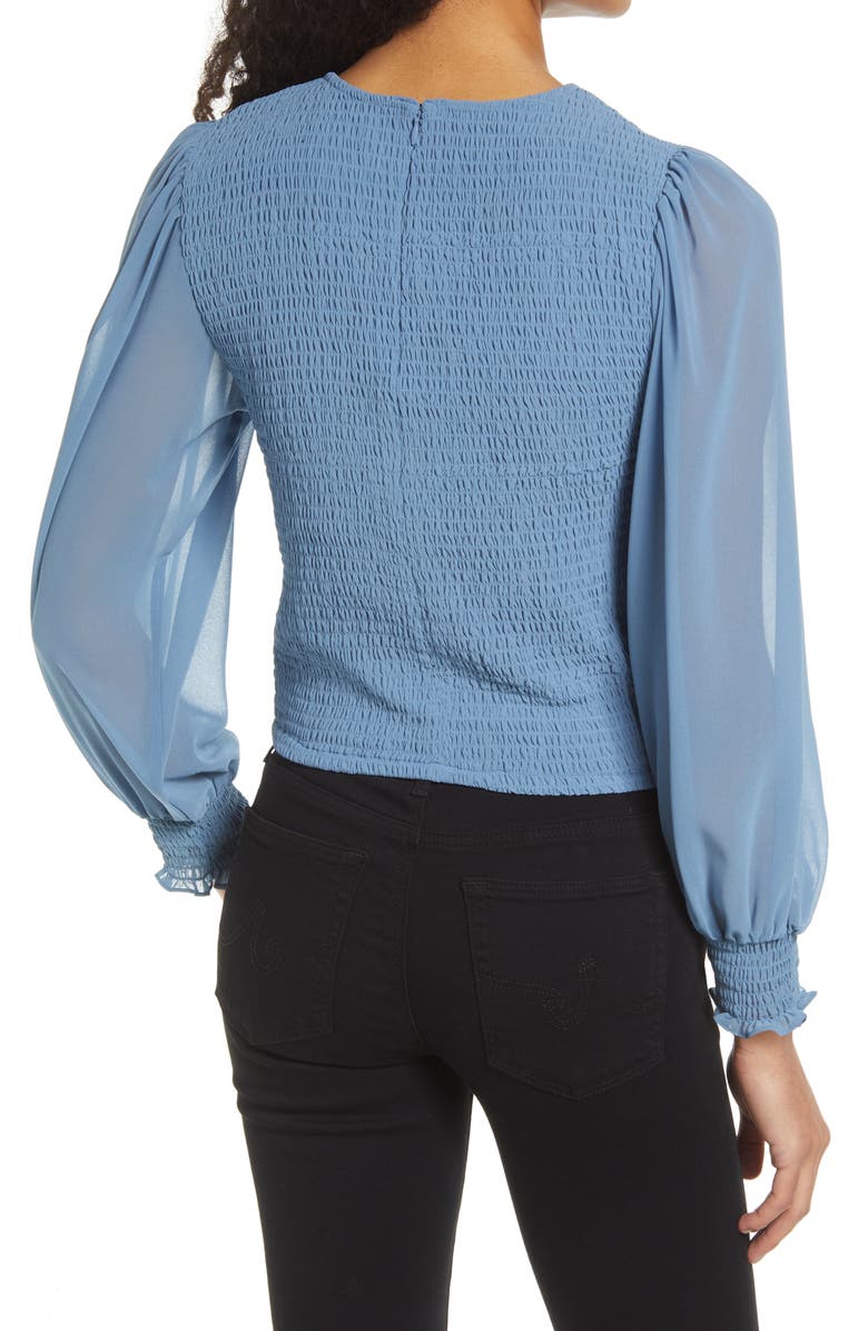 1.STATE Smocked Cuff Top, Alternate, color, 