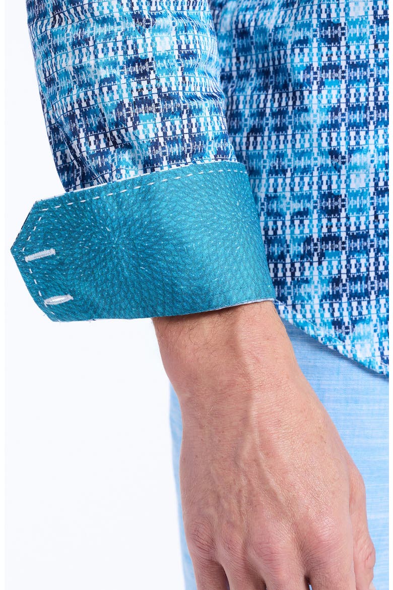 Westmoreland Cotton Button-Up Shirt, Alternate, color, BLUE